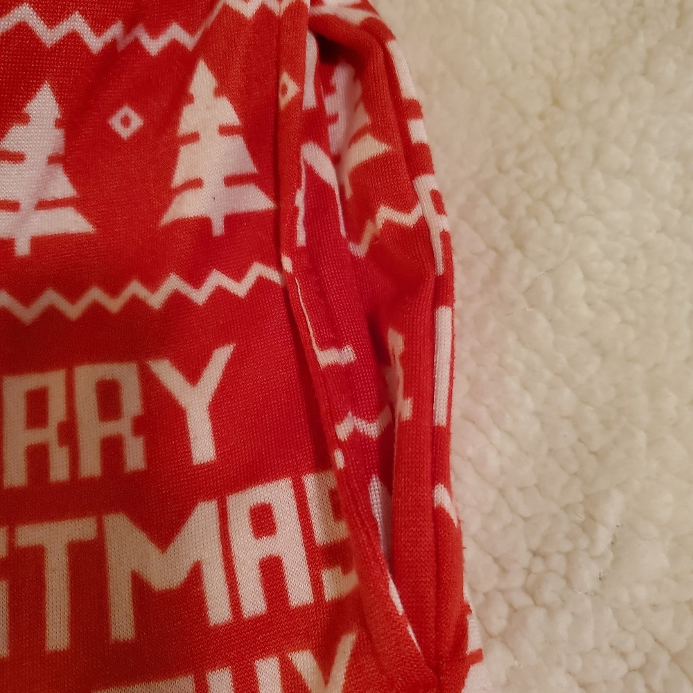 Merry Christmas ya filthy animal  lounge/sleep mens pants.Men's XXL. Red & white - Picture 5 of 6